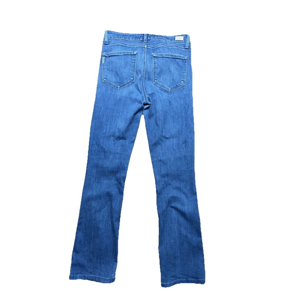 PAIGE Medium Dark Wash Blue High Rise Manhattan Bootcut Jeans Size 29x29